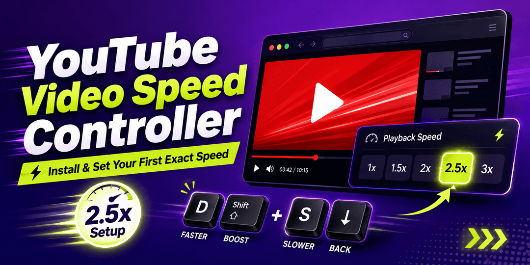 YouTube Video Speed Controller