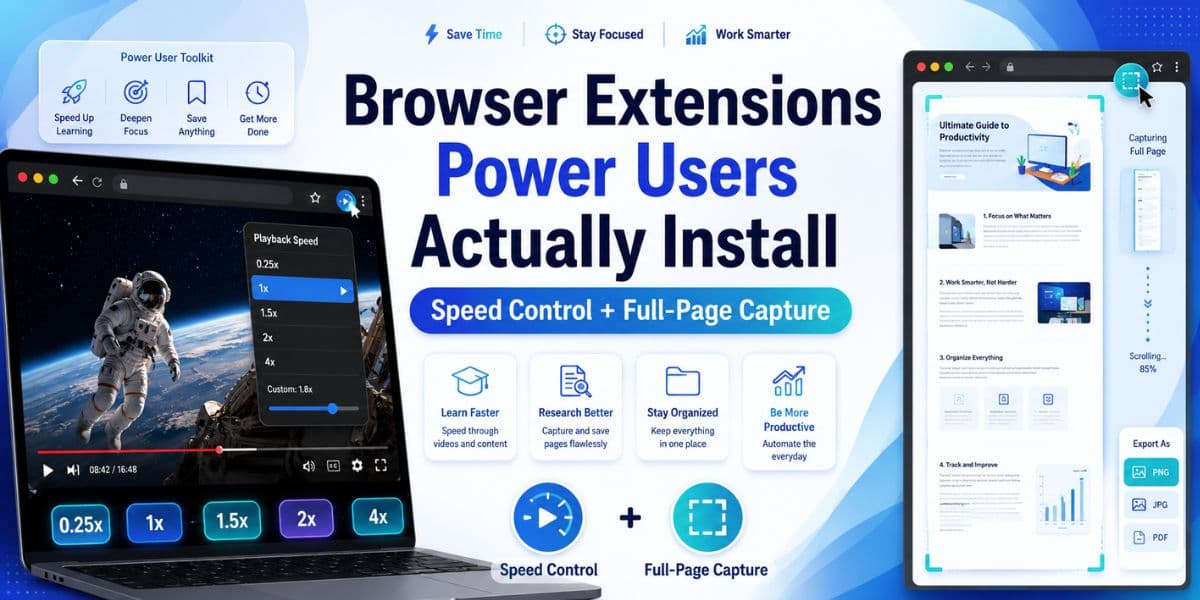 Browser Extensions for Power Users Speed + Full Page Capture